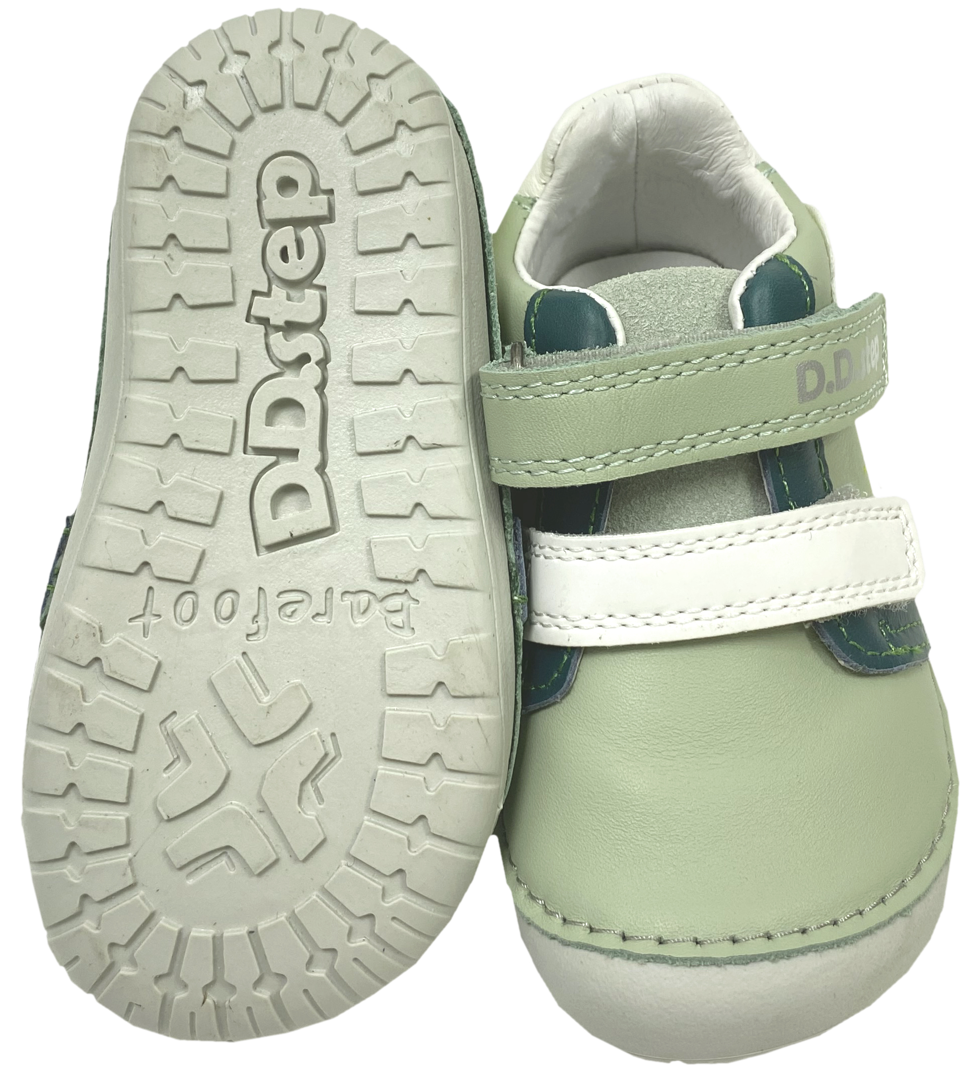 Knautschige Leder Halbschuhe / Minimalschuhe *Sun Reactive* von D.D.Step Barefoot in Hellgrün