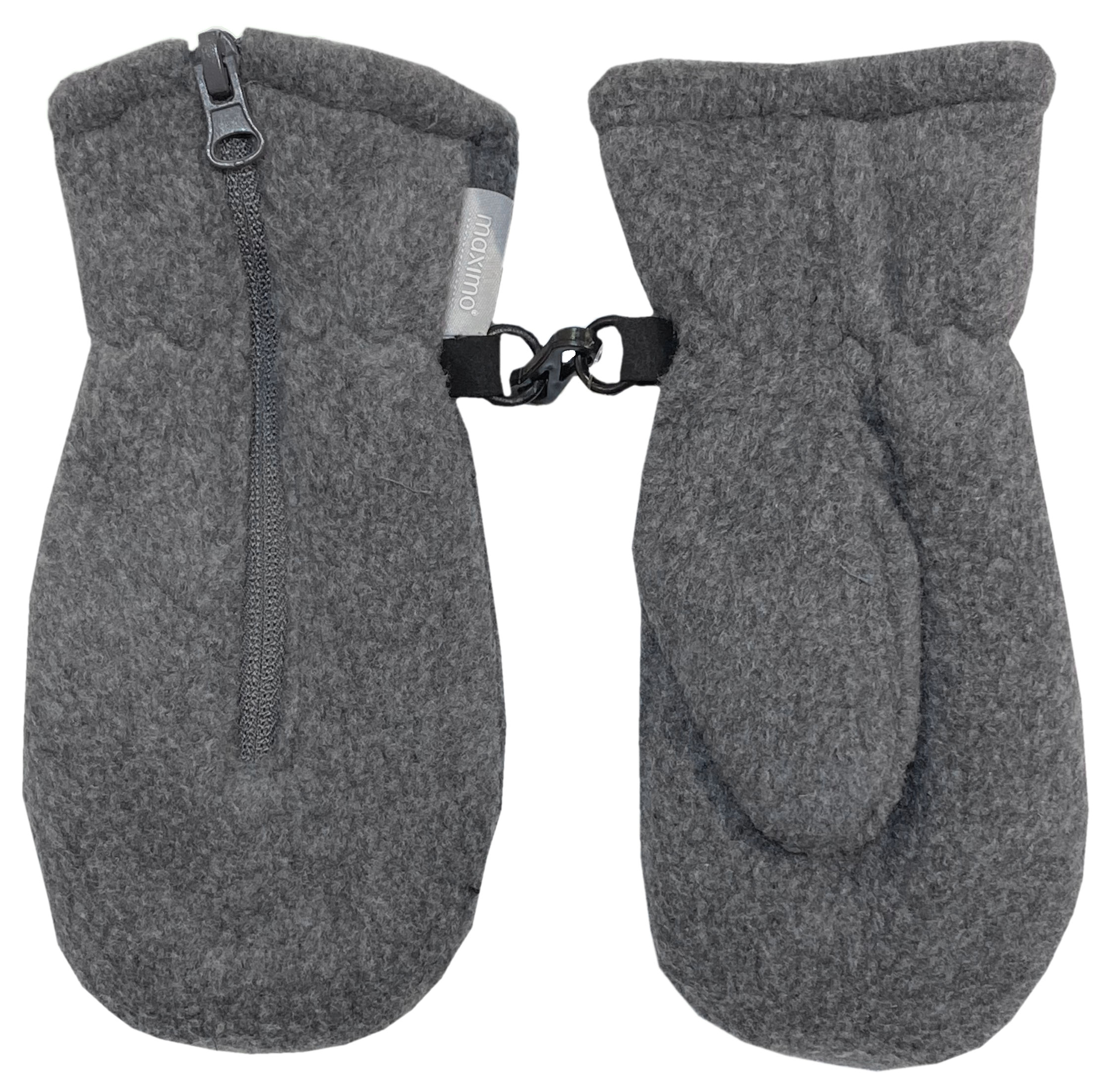 Fleecehandschuhe / Fausthandschuhe mit Zipper zum leichten anziehen GRAU von MAXIMO 995900