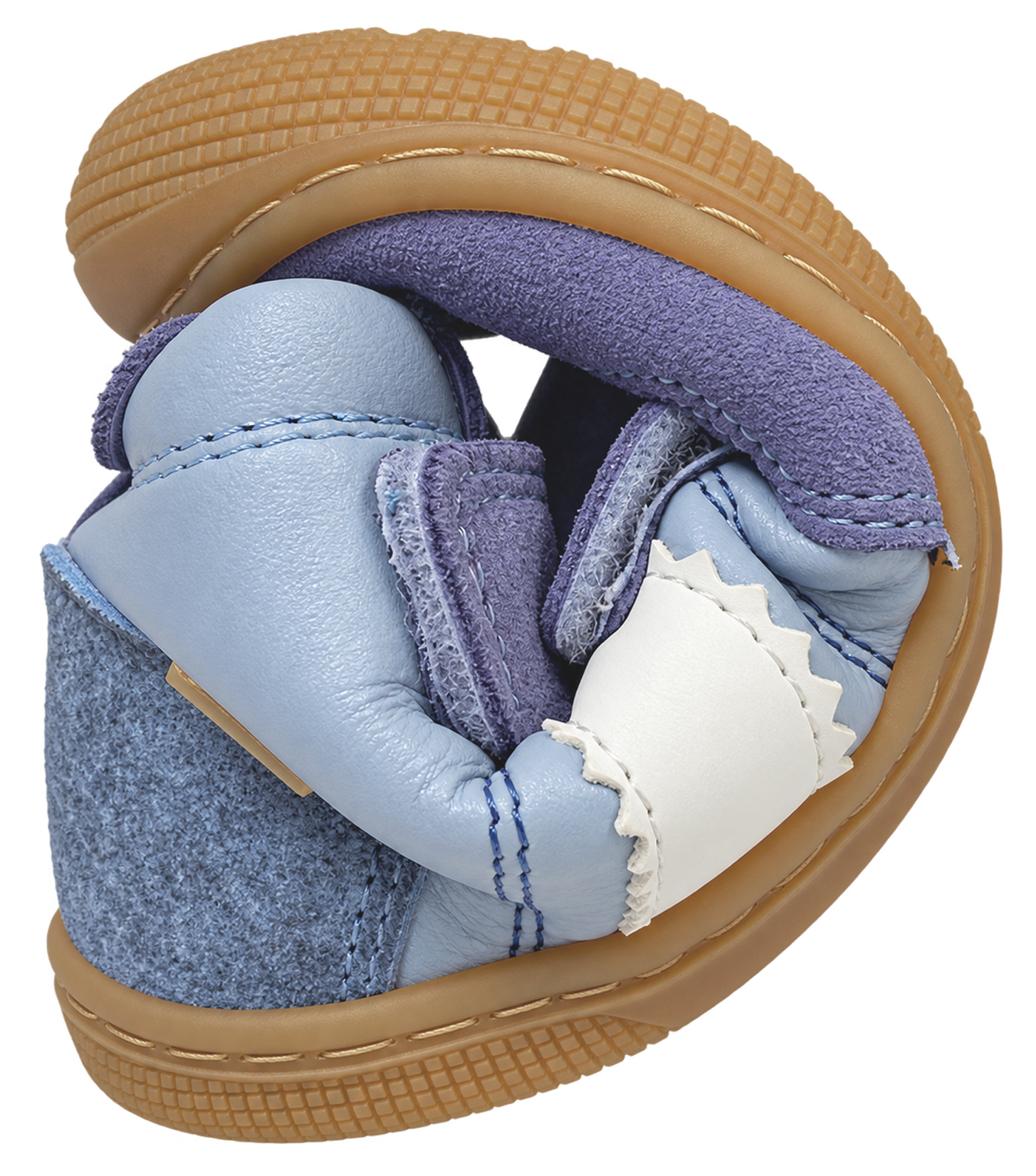 Leder Barfußschuhe Wollfleece Futter + TEX v. KOEL Barefoot *DOURO TEX * Lavendel Glitzer 07T063.153