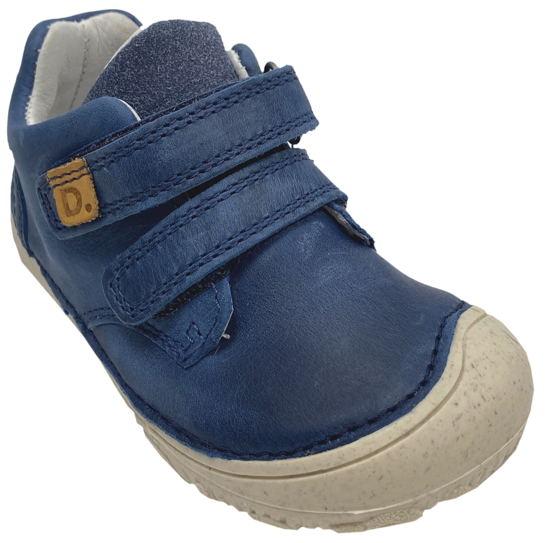 Knautschige Leder Halbschuhe / Minimalschuhe von D.D.Step Barefoot in Indigo Blue