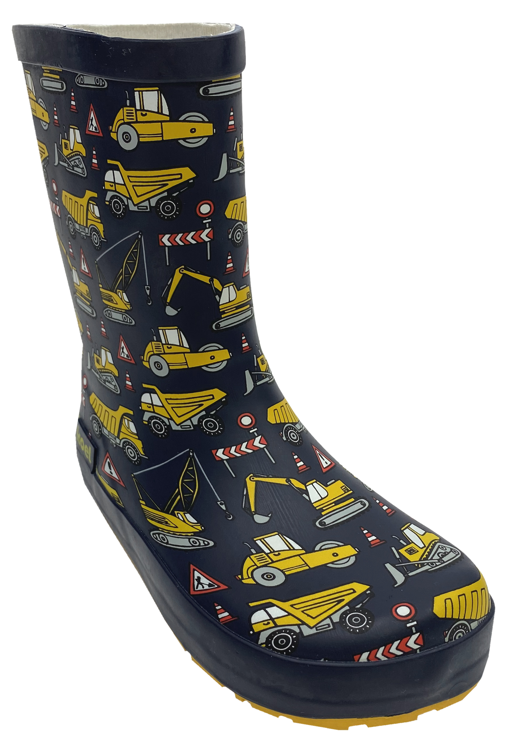 Barfuß Gummistiefel / Wellie, super flexibel, anatomische Zehenbox von KOEL B Ware Tractor Blue