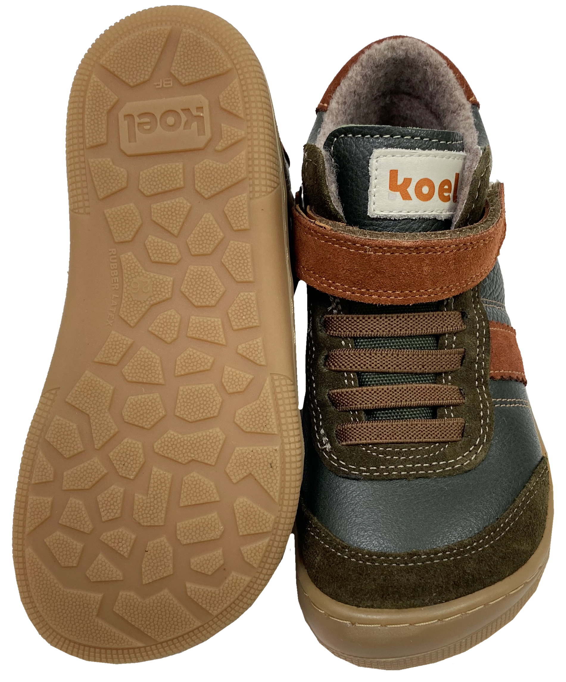Knöchelhohe Minimalschuhe Leder, Wollfleece Futter + TEX > KOEL Barefoot * DANIEL 3.0* Green 07T055.303