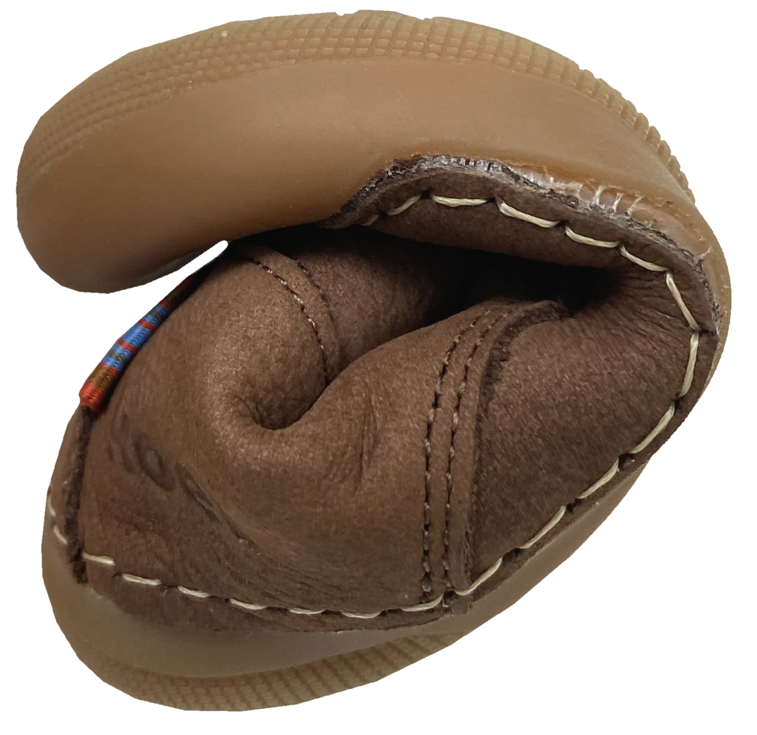 Knautschige Laufanfänger Barfußschuhe Hydro Leder in Schokobraun, Schnürer von KOEL Averiy 09M001.121