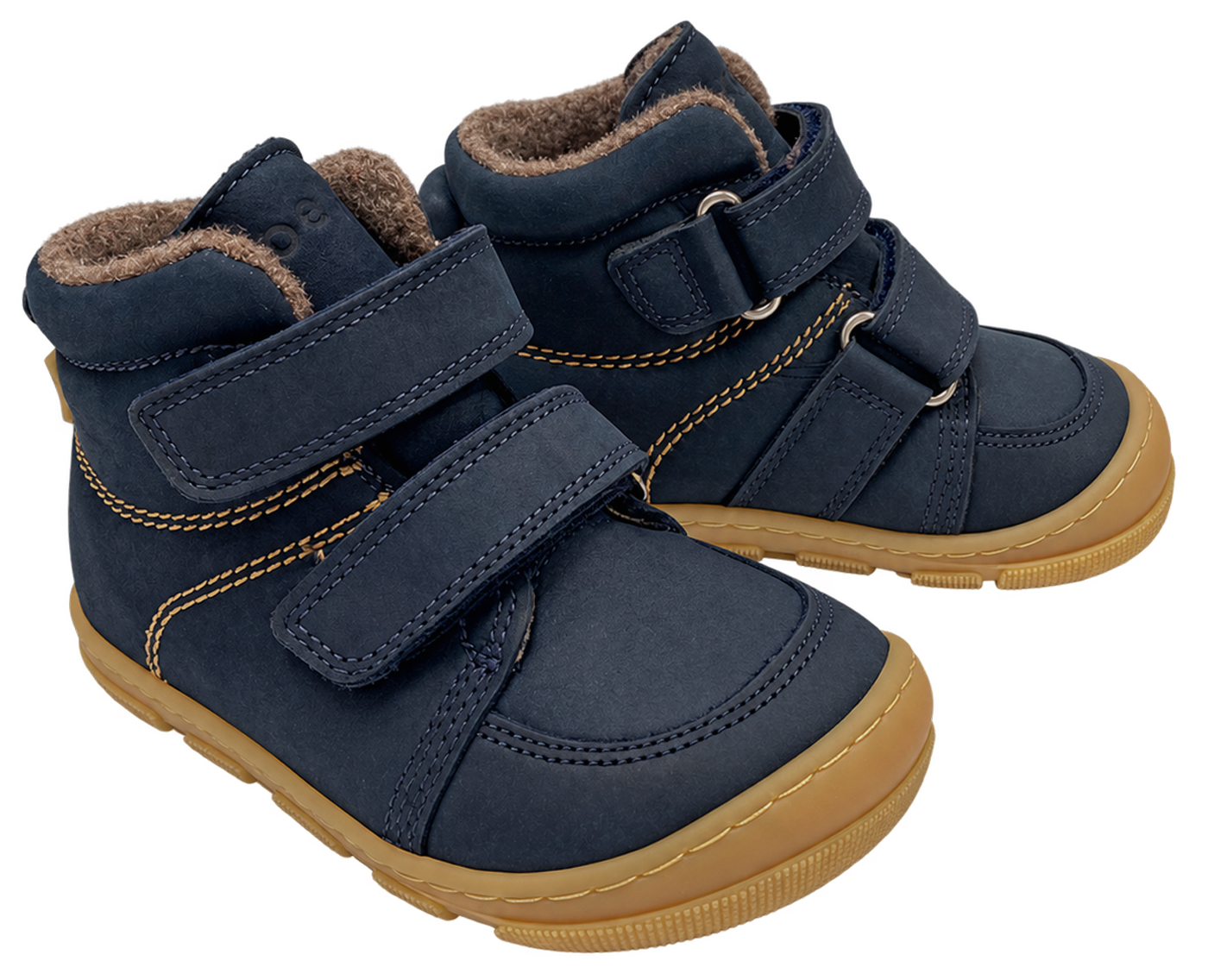 Schurwoll gefütterter Leder Stiefel halbhoch in NAVY von KOEL Barefoot * KASI Wool* 15T003.232