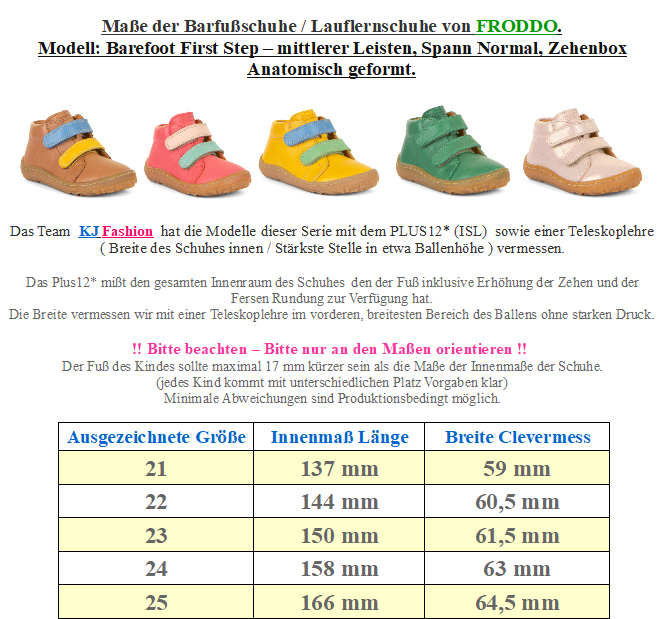 Lauflernschuhe / First Step Barfußschuhe von FRODDO,  Nubuk Leder in Dark Blue G2130323-11