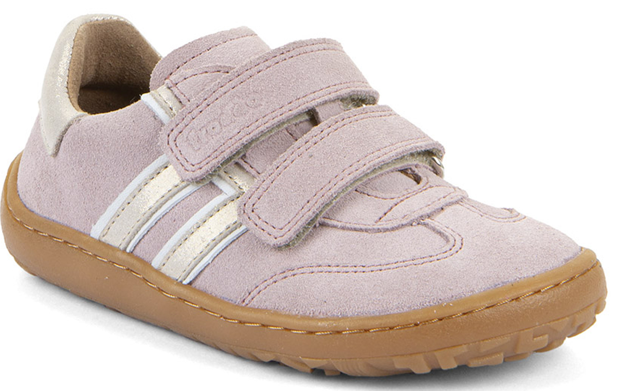 Barfußsneaker aus Nubukleder in Rosa mit Doppelklett von Froddo Barefoot G3130292 F-Motion