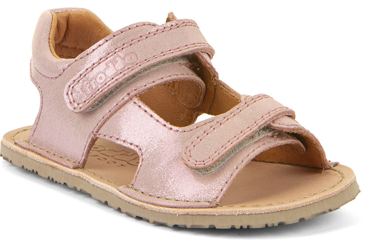 Flexible Barfuß Leder Sandalen FLEXY Mini in Pink Shine von FRODDO G3150270