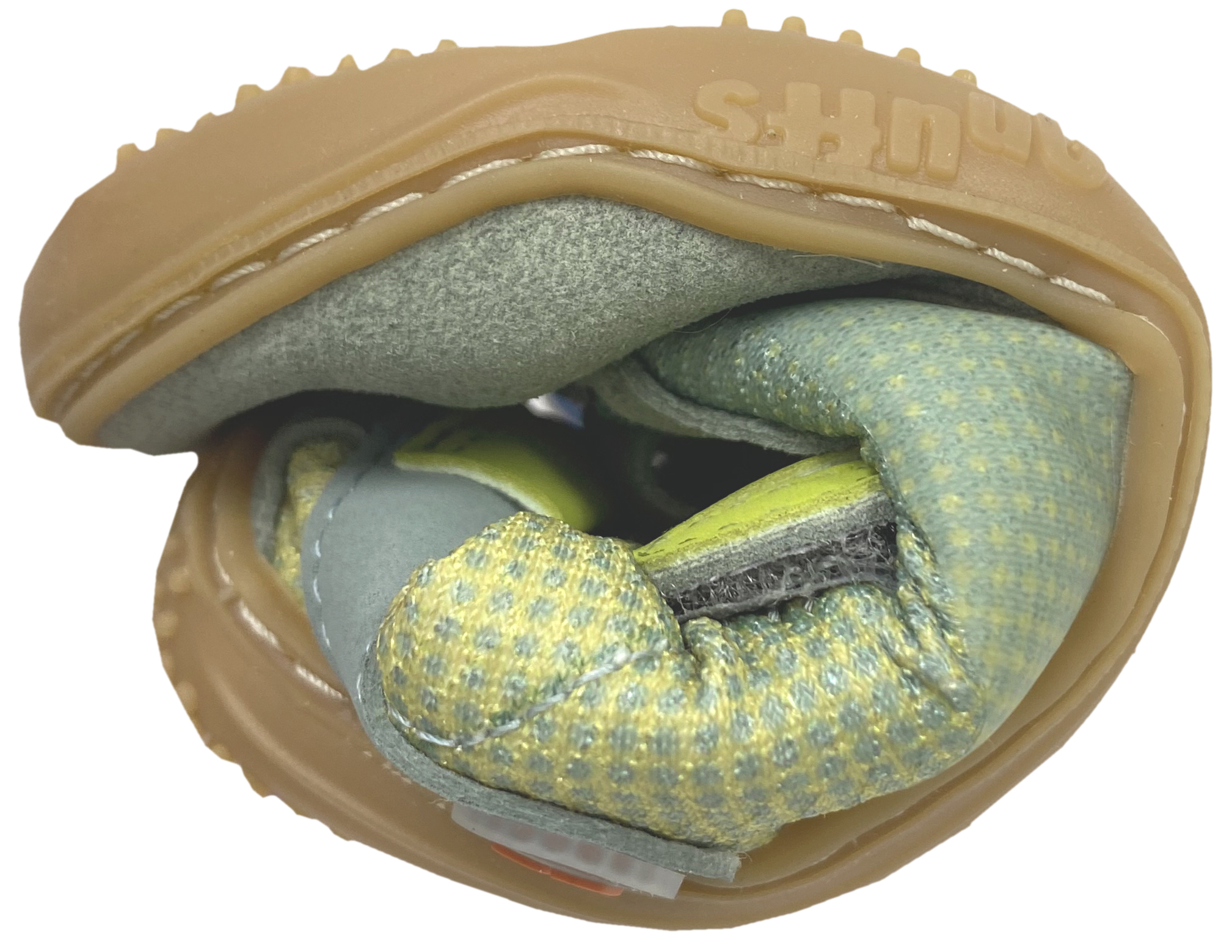 Vegane Barfuß Sneaker mit Klett & Zierschnürung von QNUFFS by Ricosta  *Fichte* in River Grün