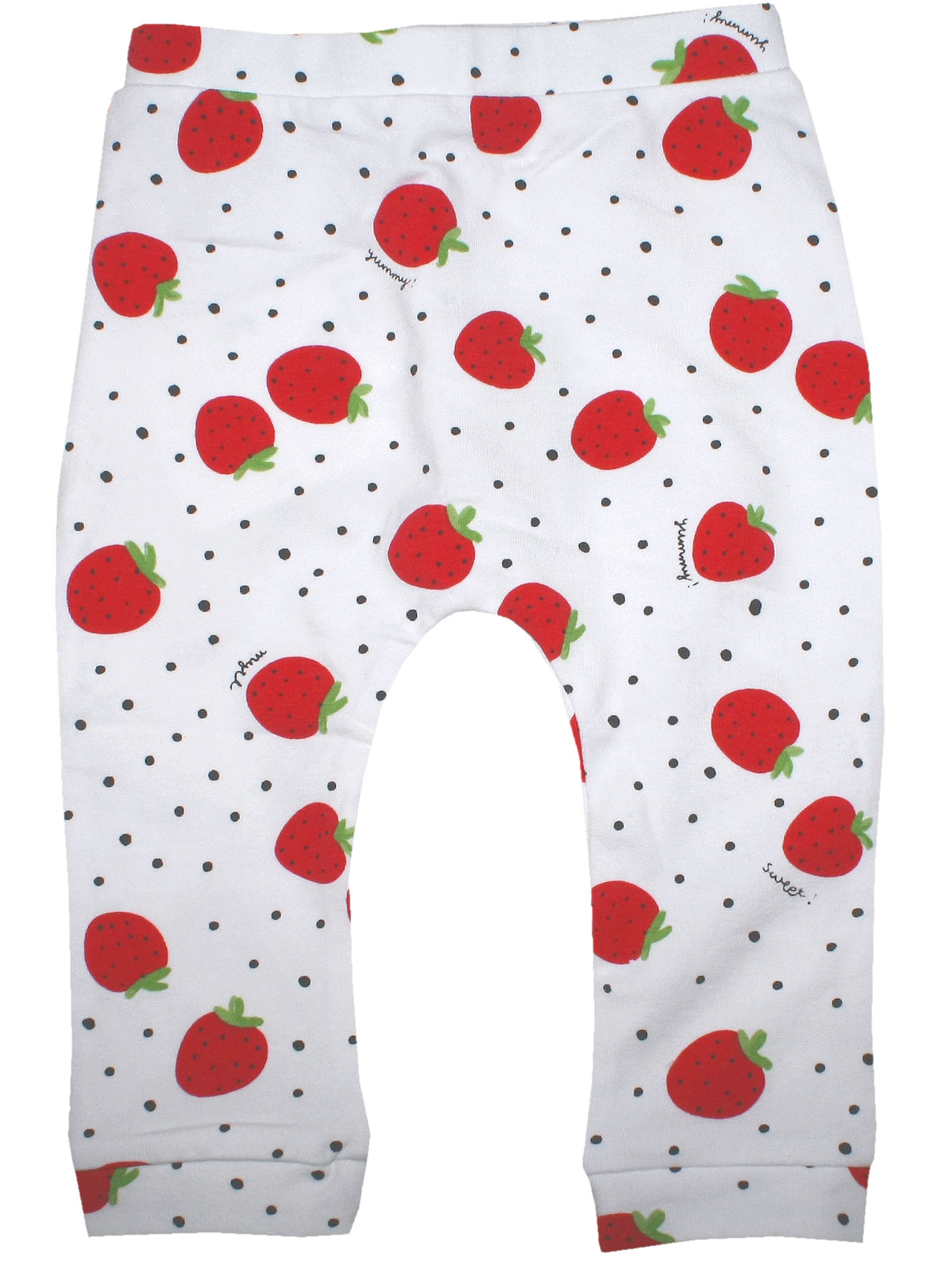 Süße Leggings mit hohem Schlupfbund in Weiß mit Erdbeer Muster AOP von MAYORAL 1713