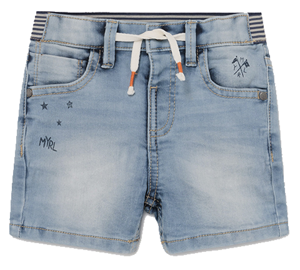 Schlupfjeans Shorts aus mega weichem Jogg Denim in Bleached Blue von MAYORAL 1248
