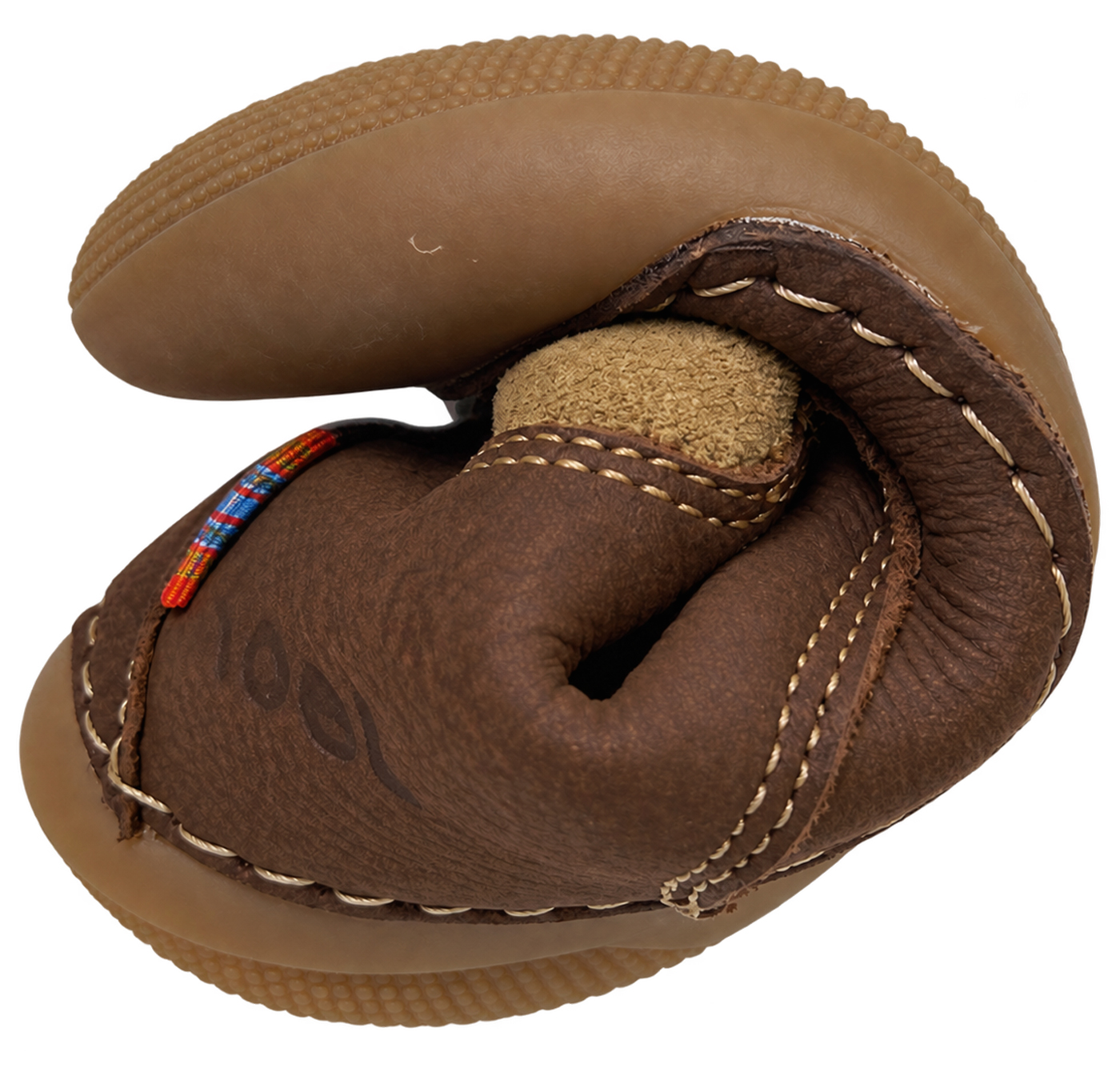 Lammfell gefütterter Barfußschuh aus Hydro Leder Schnürer *KOEL Barefoot AVA * in Schoko Braun 09M004.127