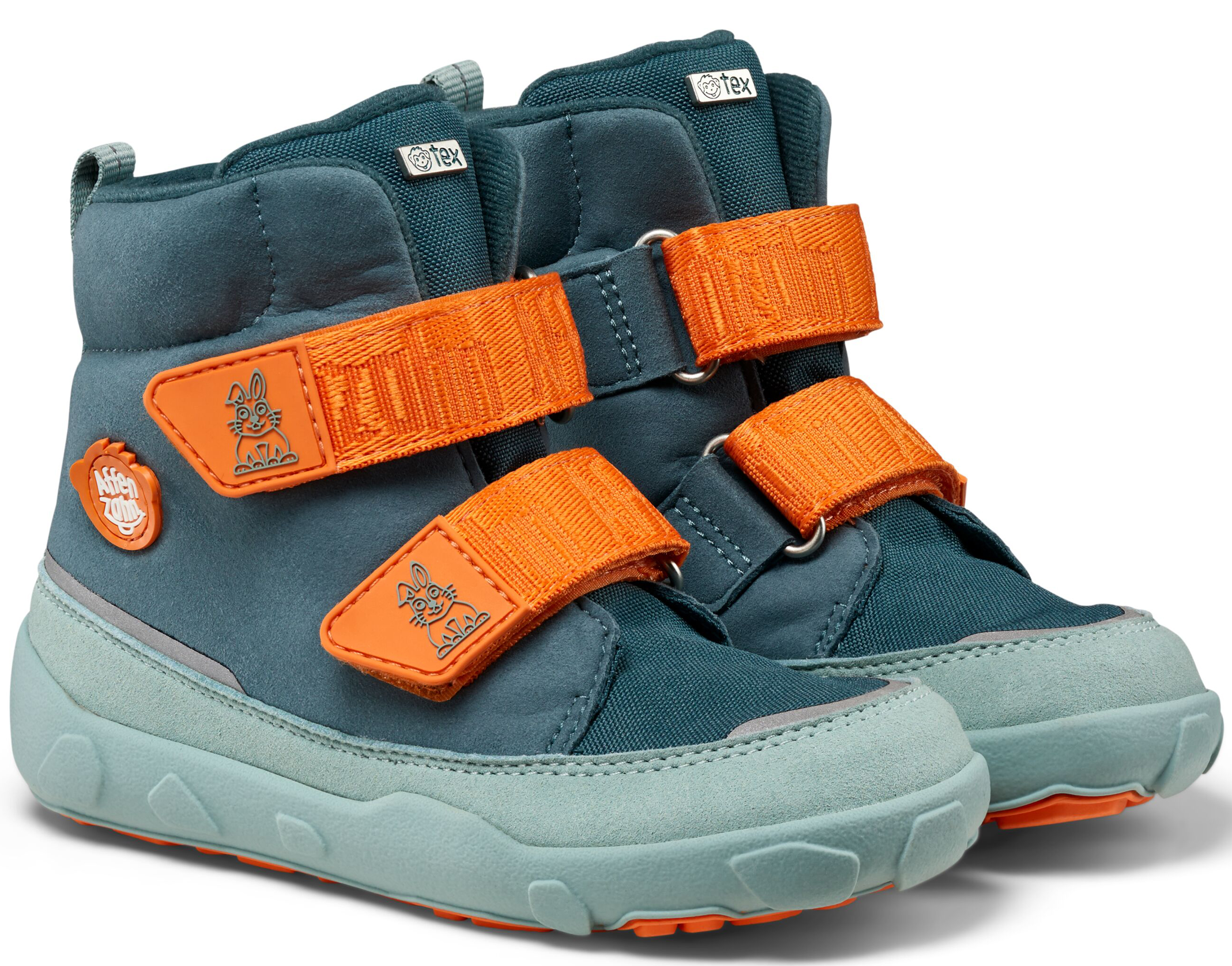 Vegane Winterstiefel mit TEX Membran Mid Boot Comfy Hase in Petrol Blau von AFFENZAHN