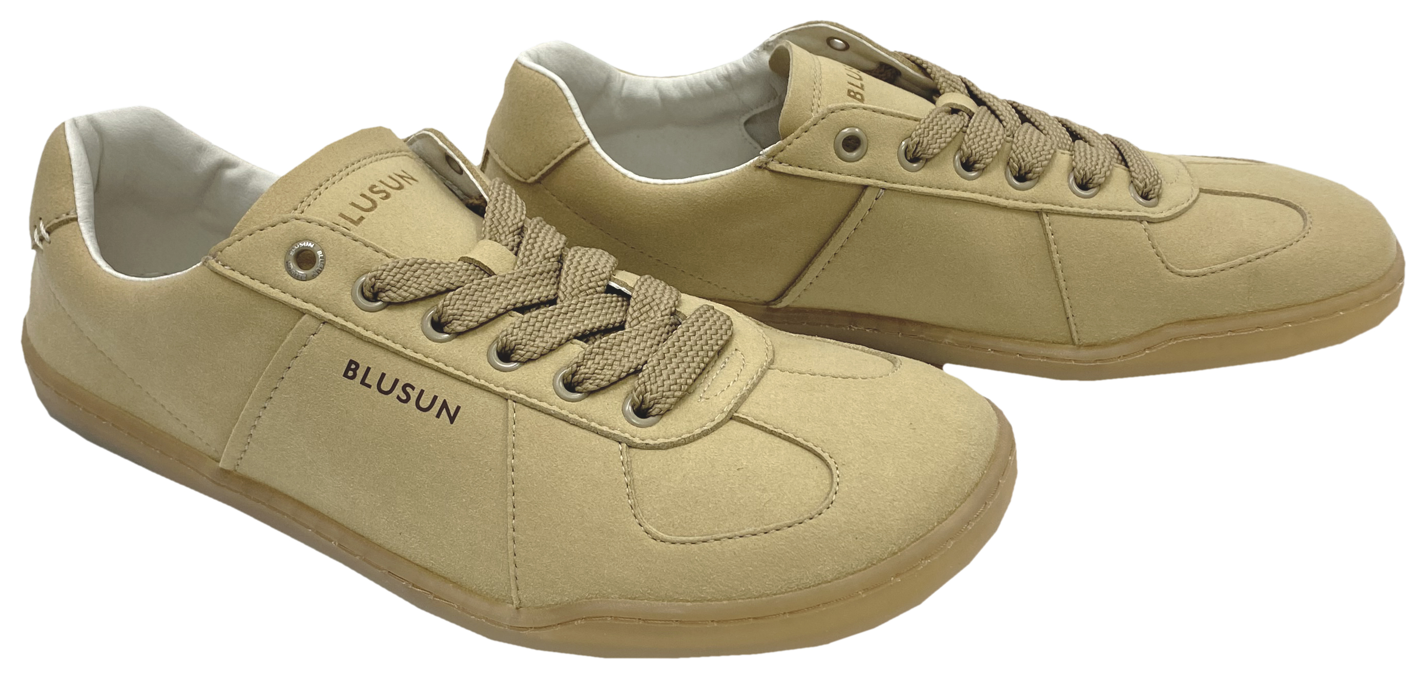 Lässiger Sneaker / Barfußschuhe in Beige von BLUSUN *VEGAN* BLSN-201M Light Beige