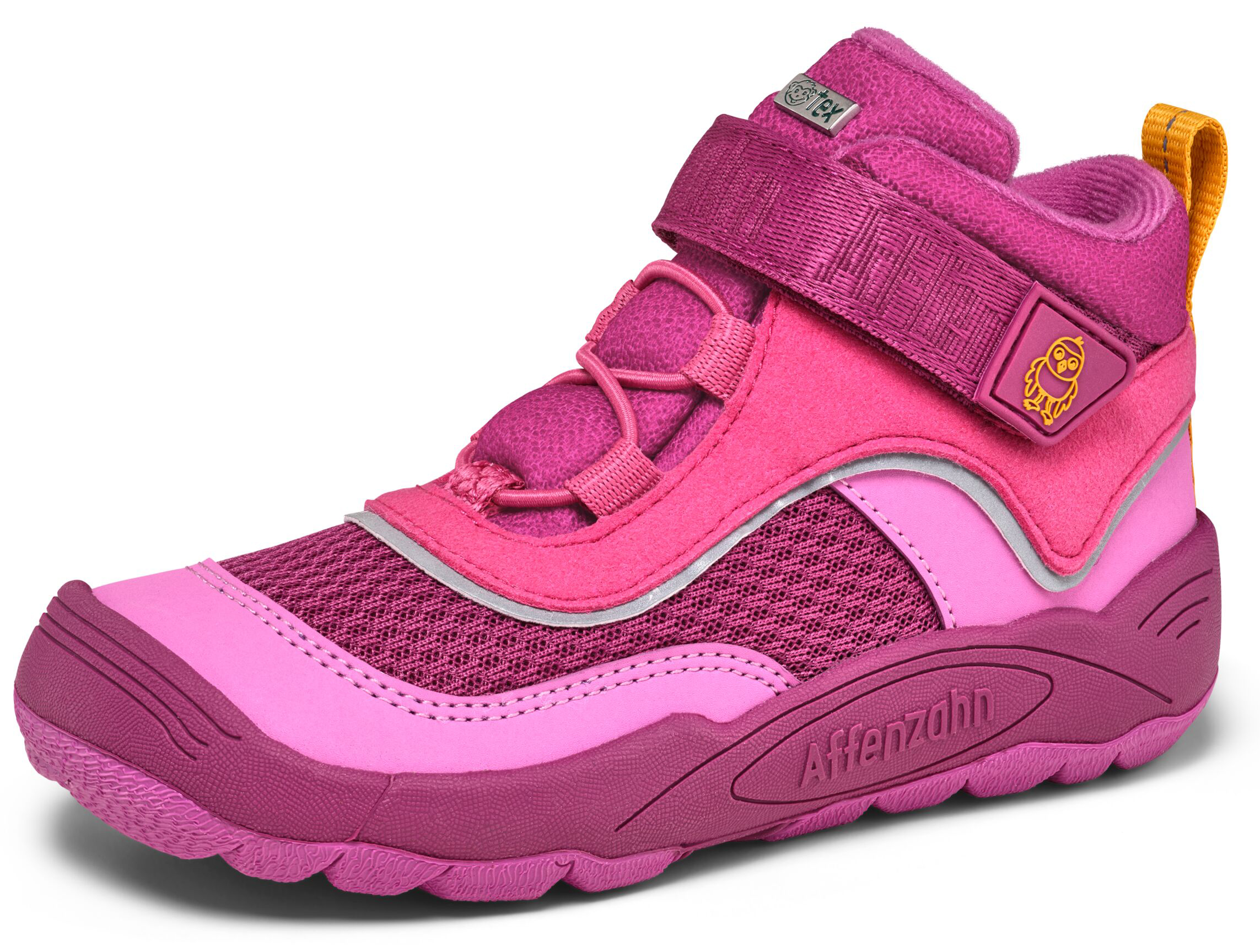 Veganer Übergangsschuh / Low Boot von AFFENZAHN * EXPLORY * Vogel in Berry / Pink