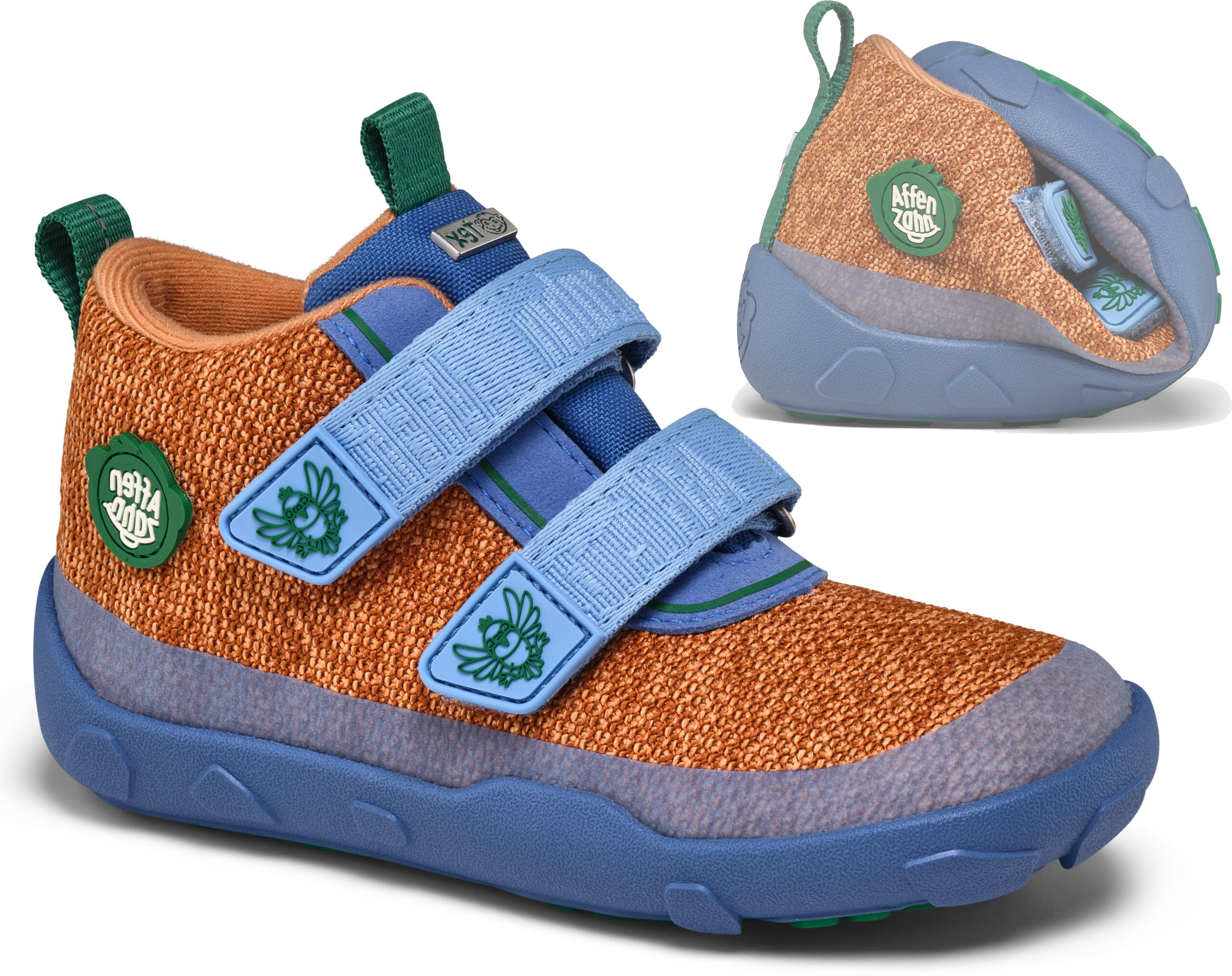 Übergangsschuh mit TEX Membran Vegan, Low Boot Knit Happy Paradiesvogel Beige von AFFENZAHN