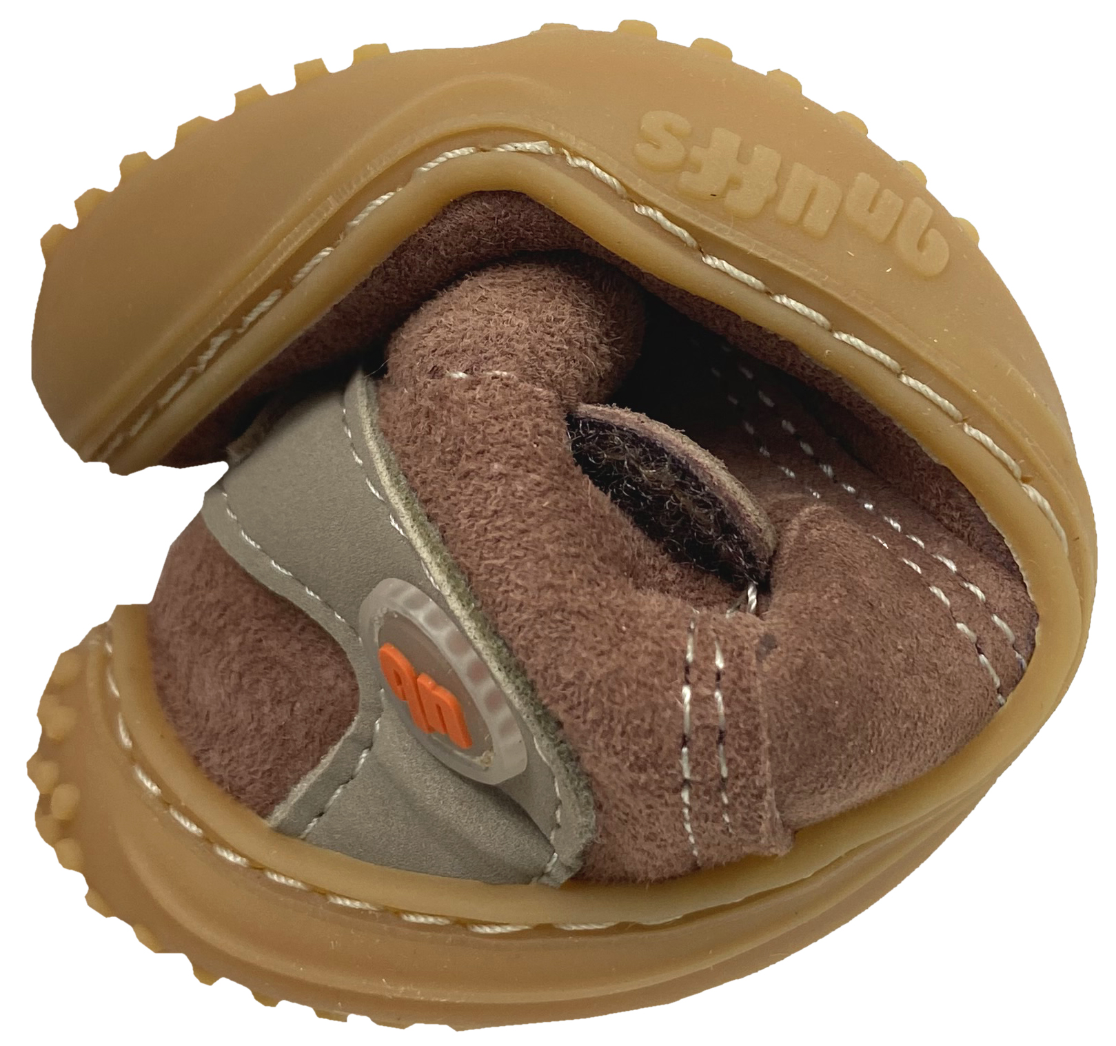 Knöchelhoher Leder Barfußschuh Kaltfutter von QNUFFS by Ricosta *BUCHE * in Mousse/ Tundra 0010132