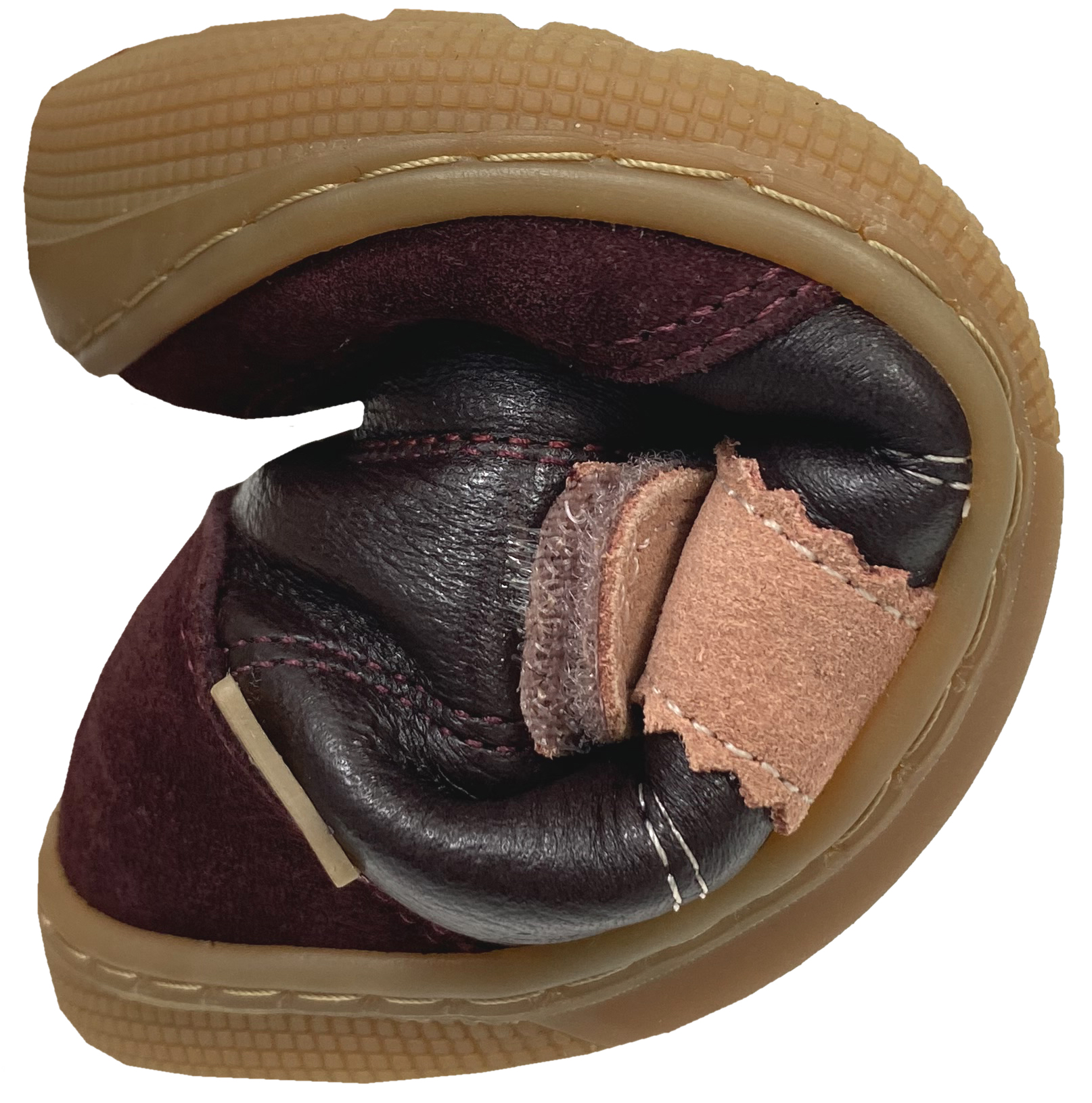 Knöchelhohe Minimalschuhe Leder, Wollfleece Futter + TEX > KOEL Barefoot * DANIEL 3.0 * Bordo 07T055.303
