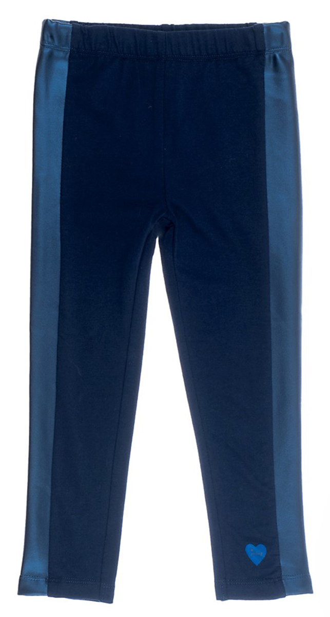 Lange Leggins in Marine mit seitl. Kunstleder Besatz von JUBEL 0289