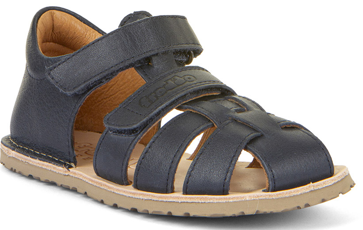 Barfußsandalen aus Leder Fersenschutz & Zehenschutz, Dark Blue von FRODDO Flexy G3150283