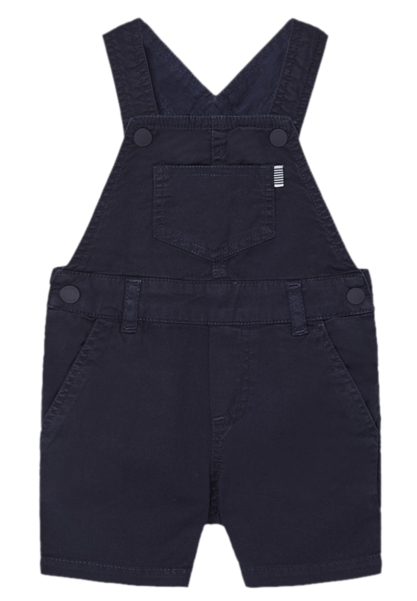 Latzshorts aus weicher, leichter Baumwolle in Navy Blau für kleine Jungen von MAYORAL Baby 1687