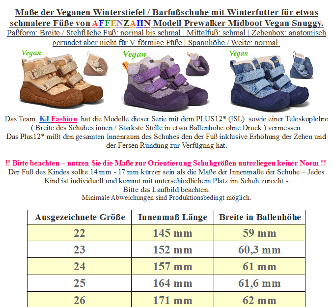 Veganer Midboot  SNUGGY mit Winterfutter von AFFENZAHN in Blau Motiv Elephant