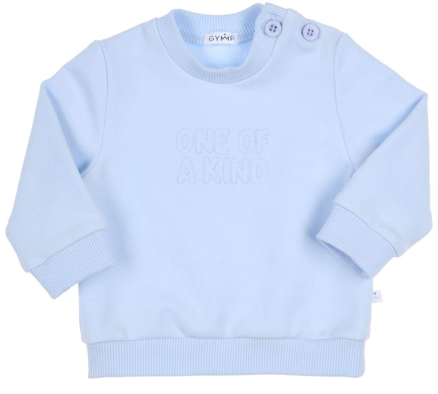 Kuschelig weicher Sweater in zartem Babyblau " One of a Kind" für Baby Boys von GYMP 352-1619