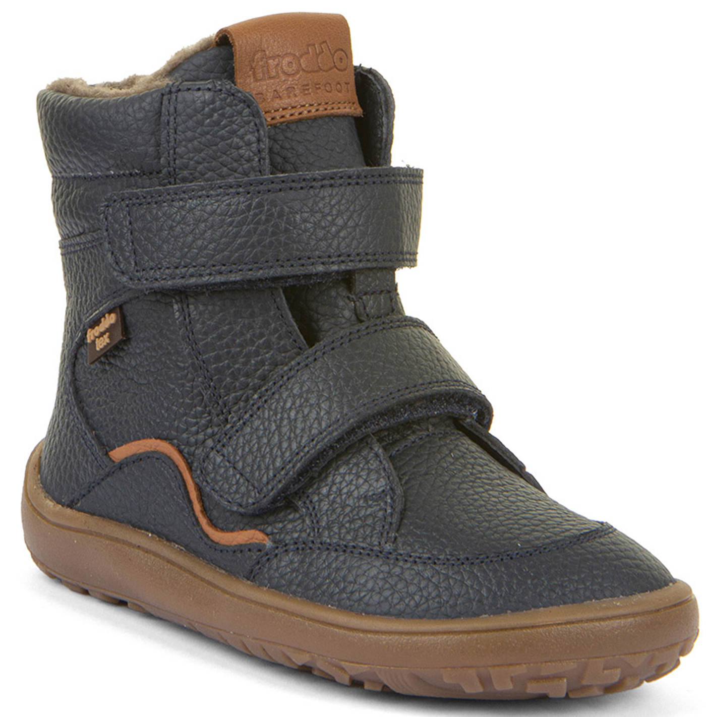 Winter Barfußstiefel Leder in Dark Blue Schurwolle & TEX FRODDO Barefoot G3160246