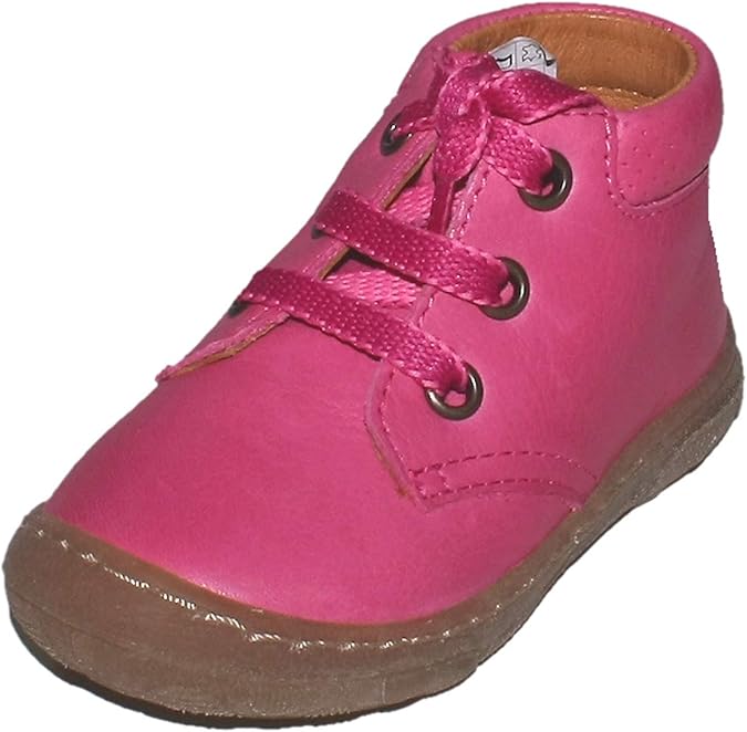 Lauflernschuh Schnürer in Pink aus glattem Leder mit flexibler Sohle von FRODDO G2130161-2