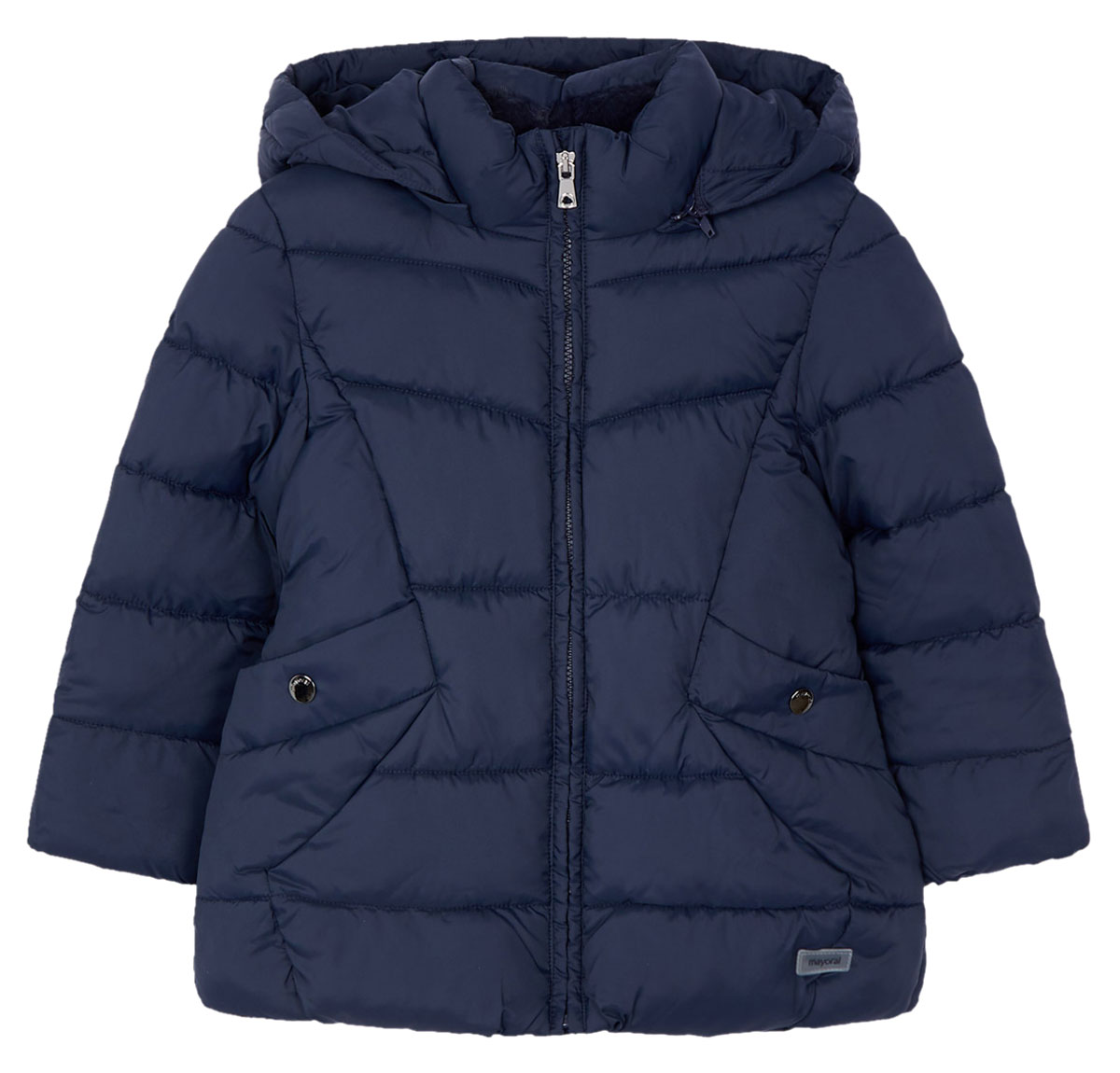 Schicke Winterjacke in A-Linie mit abnehmbarer Kapuze in Marine von MAYORAL 415