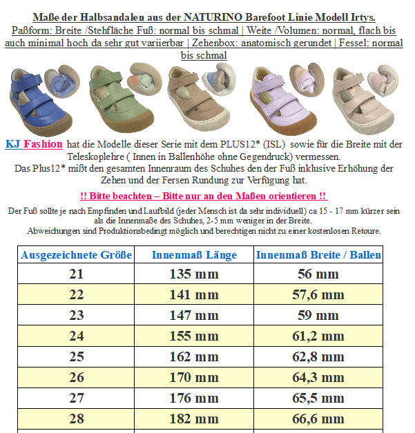 Halbsandale / Minimalschuhe aus Leder mit Doppelklett von NATURINO Barefoot "IRTYS" in Azure Taupe