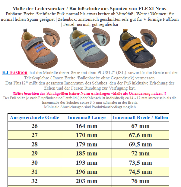 Leder Sneaker / Barfußschuhe von FLEXI NENS in Marine / Ocker Gelb mit Klett & Zierschnürung 9006-R