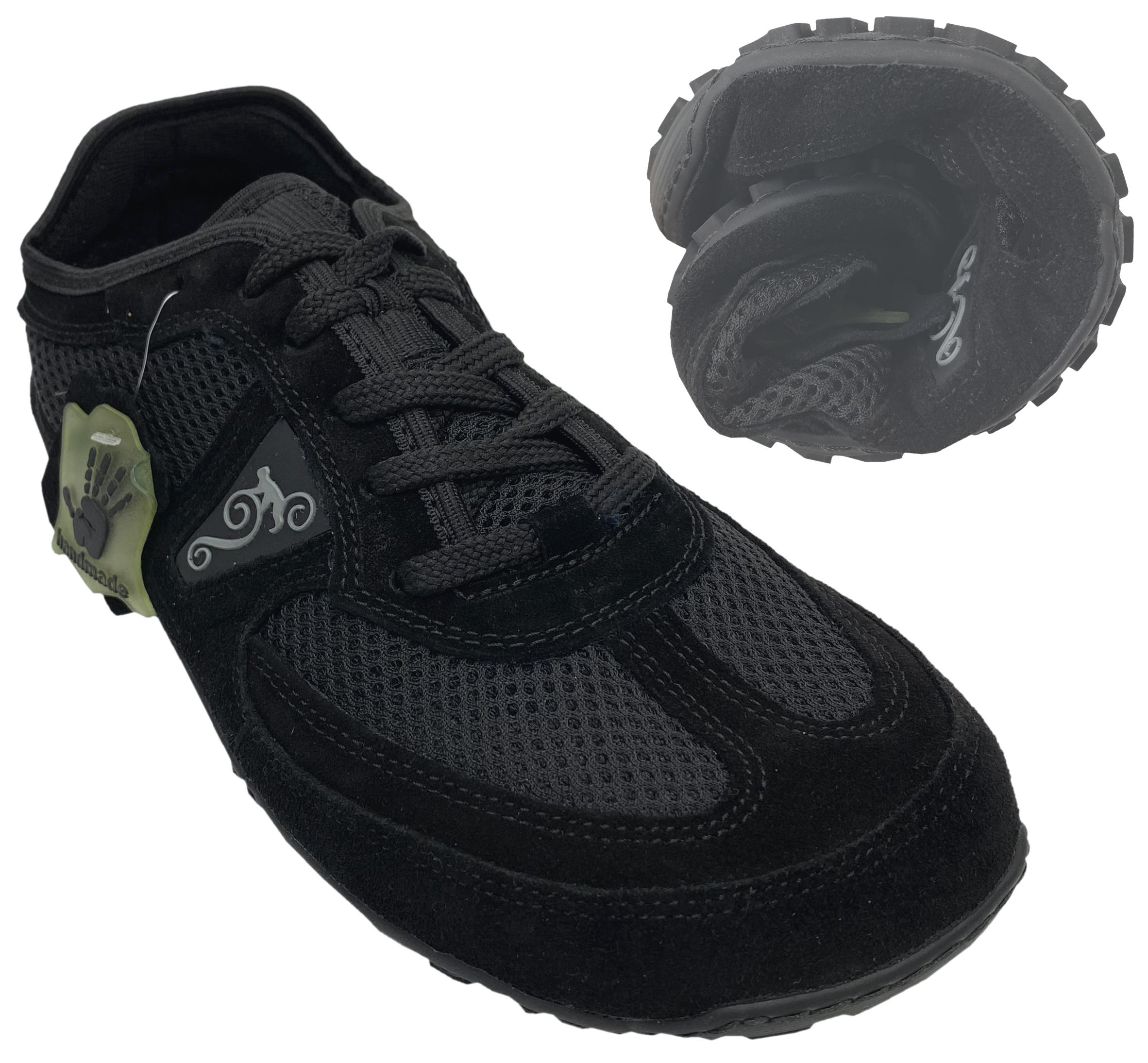 Flexible & leichte Barfußschuhe, Leder & Mesh in Classic Black MAGICAL SHOES EXPLORER 2.0
