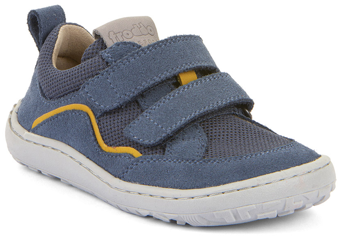 Barfußsneaker Leder + Meshbesatz Doppelklett * Froddo Barefoot * G3130271 in Denim