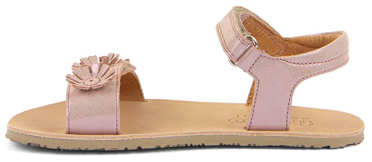 Leder Sandalen mit Minimalsohle in Pink Shine von FRODDO Barefoot Flexy Flowers 3150289