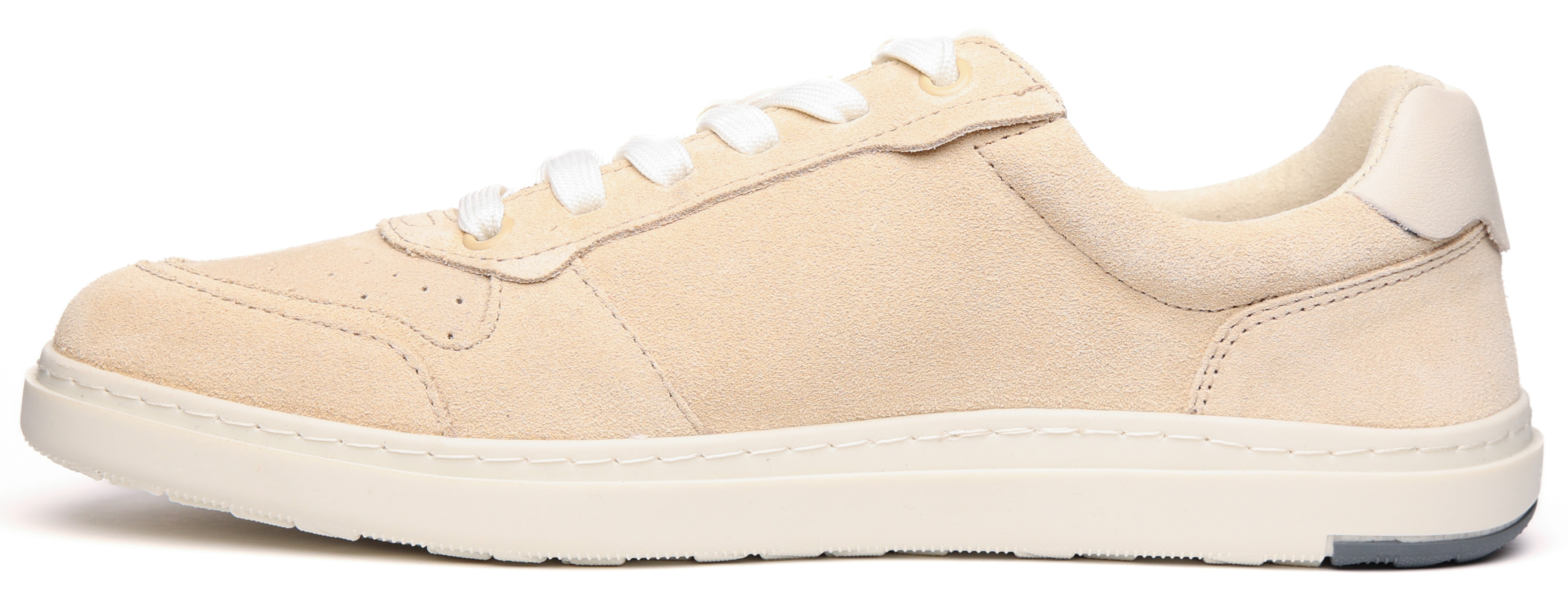 Lässiger Barfuß Sneaker aus Veloursleder für kräftige Füße von BLUSUN 600+ Light Beige
