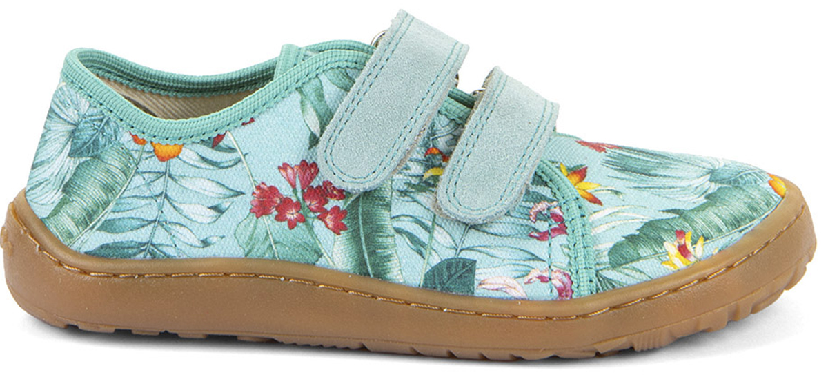 Canvas Sneaker Barefoot Grip Sohle von FRODDO in Mint Hawaii Motiv G1700440
