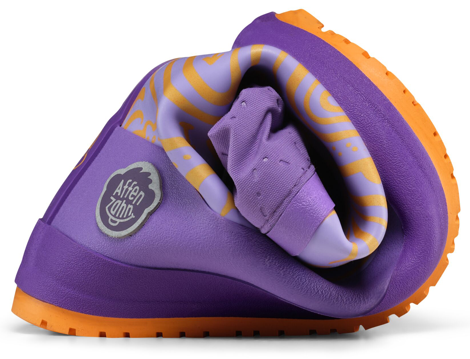 Barfuß Gummistiefel mit Warmfutter von AFFENZAHN * Vegan Puddly *  Schmetterling in Purple / Lila