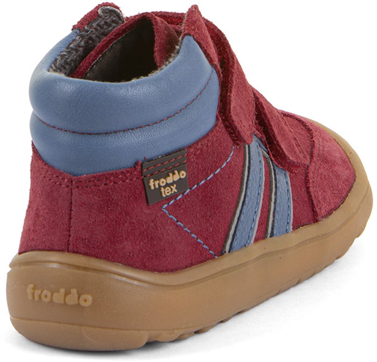 Leder Minimalschuhe Knöchelhoch + TEX Membran FRODDO Barefoot *F-Motion* ROT G3110285