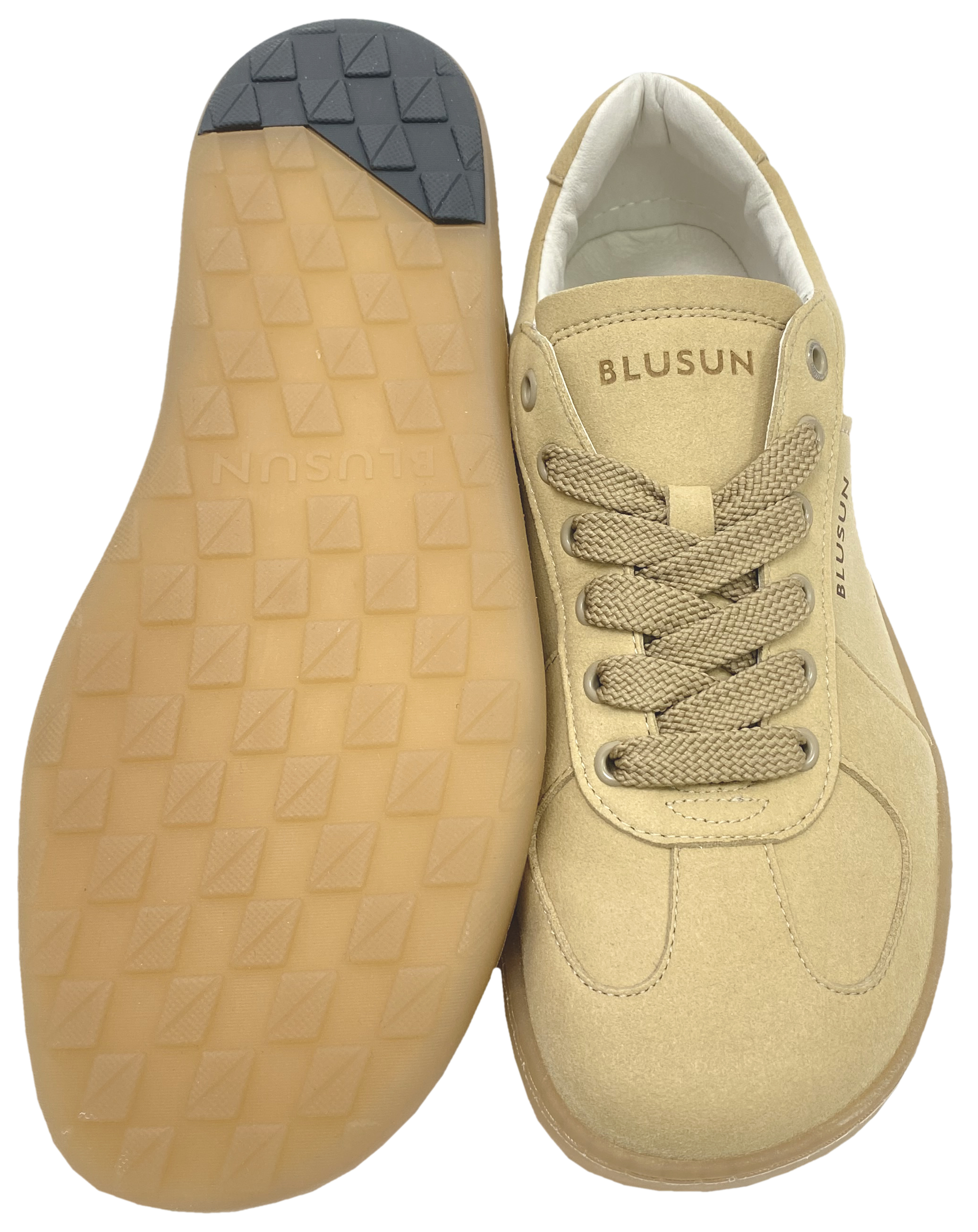 Lässiger Sneaker / Barfußschuhe in Beige von BLUSUN *VEGAN* BLSN-201M Light Beige