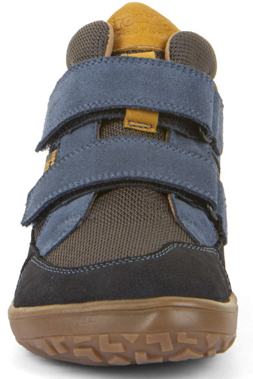 Halbhohe Barefoot UP Schuhe Textil Futter aus Leder +TEX in *Denim / Braun * FRODDO G3110268