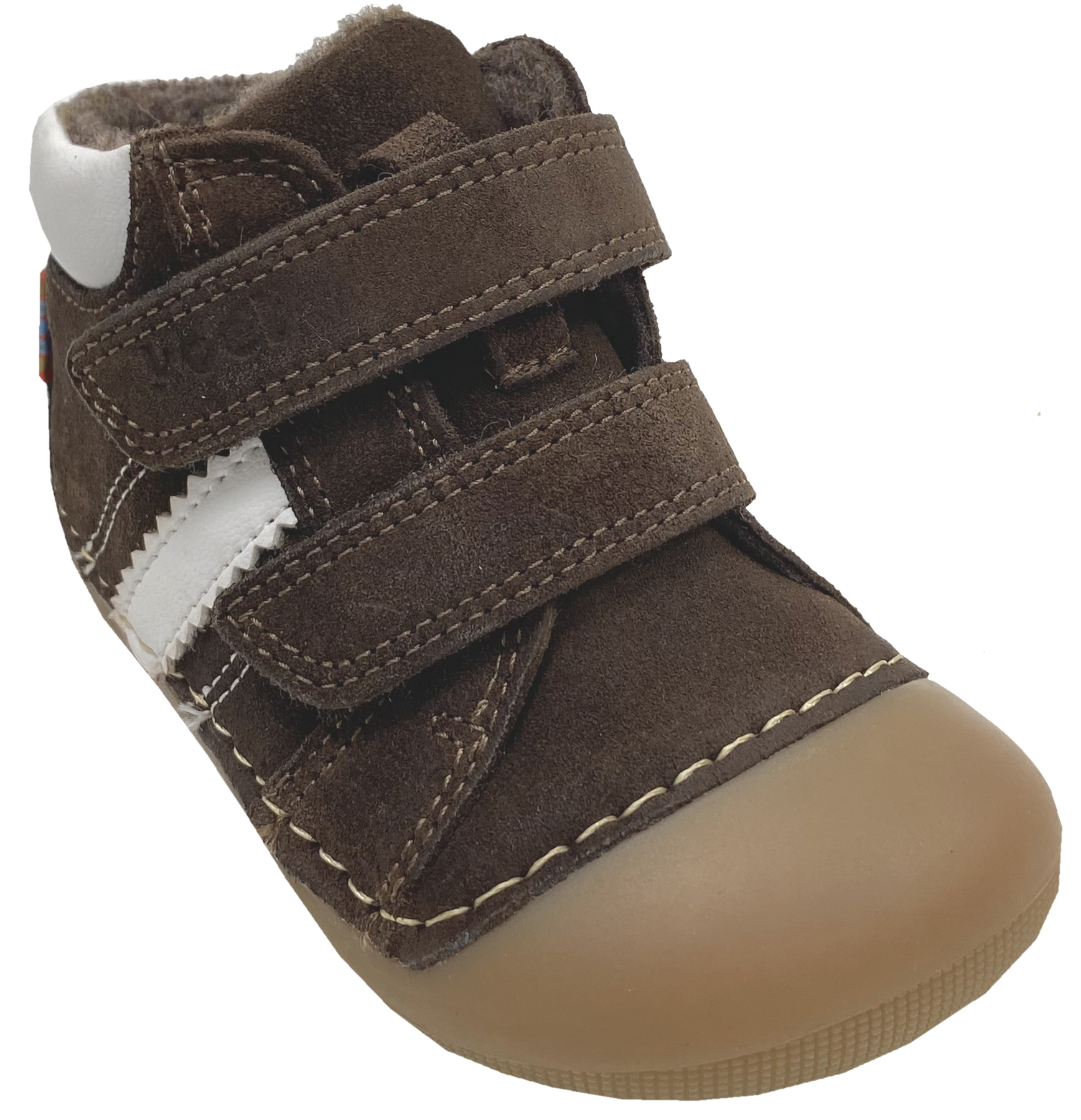 Knautschige Barfußschuhe AUSTIN in Schokobraun Suedeleder & Wollfutter KOEL Barefoot  09M017.305
