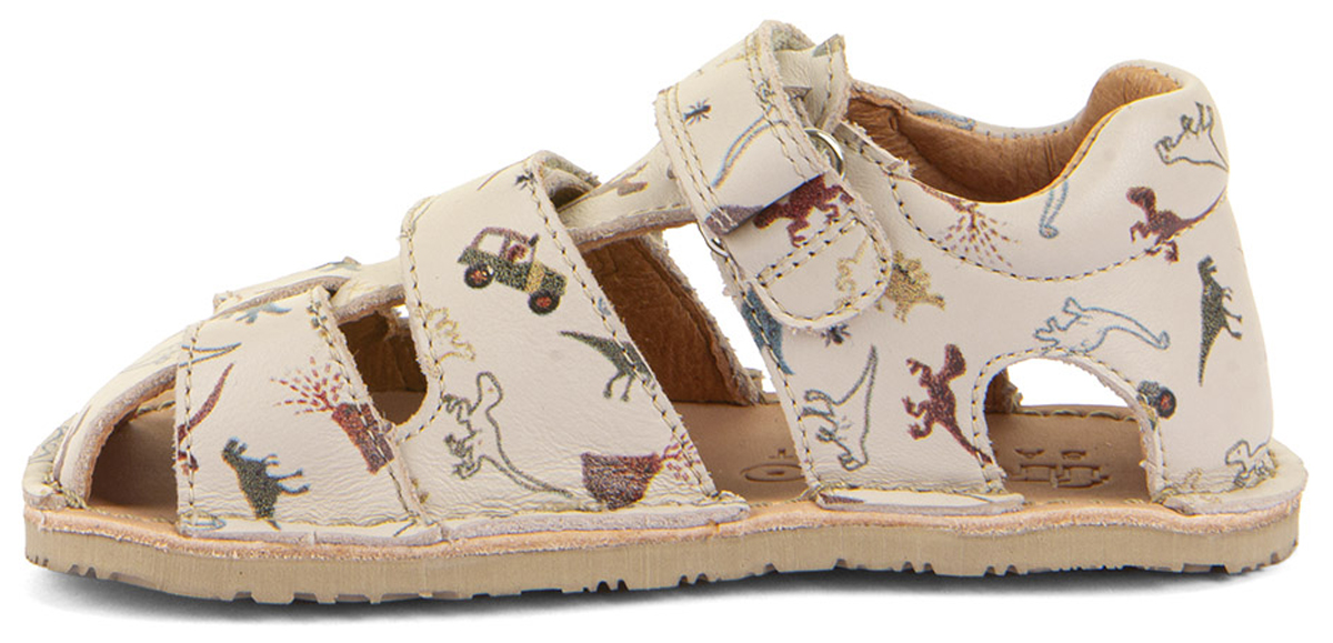 Barfußsandale aus Leder, Fersen & Zehenschutz von FRODDO *Flexy Avi* in Beige Muster G3150263