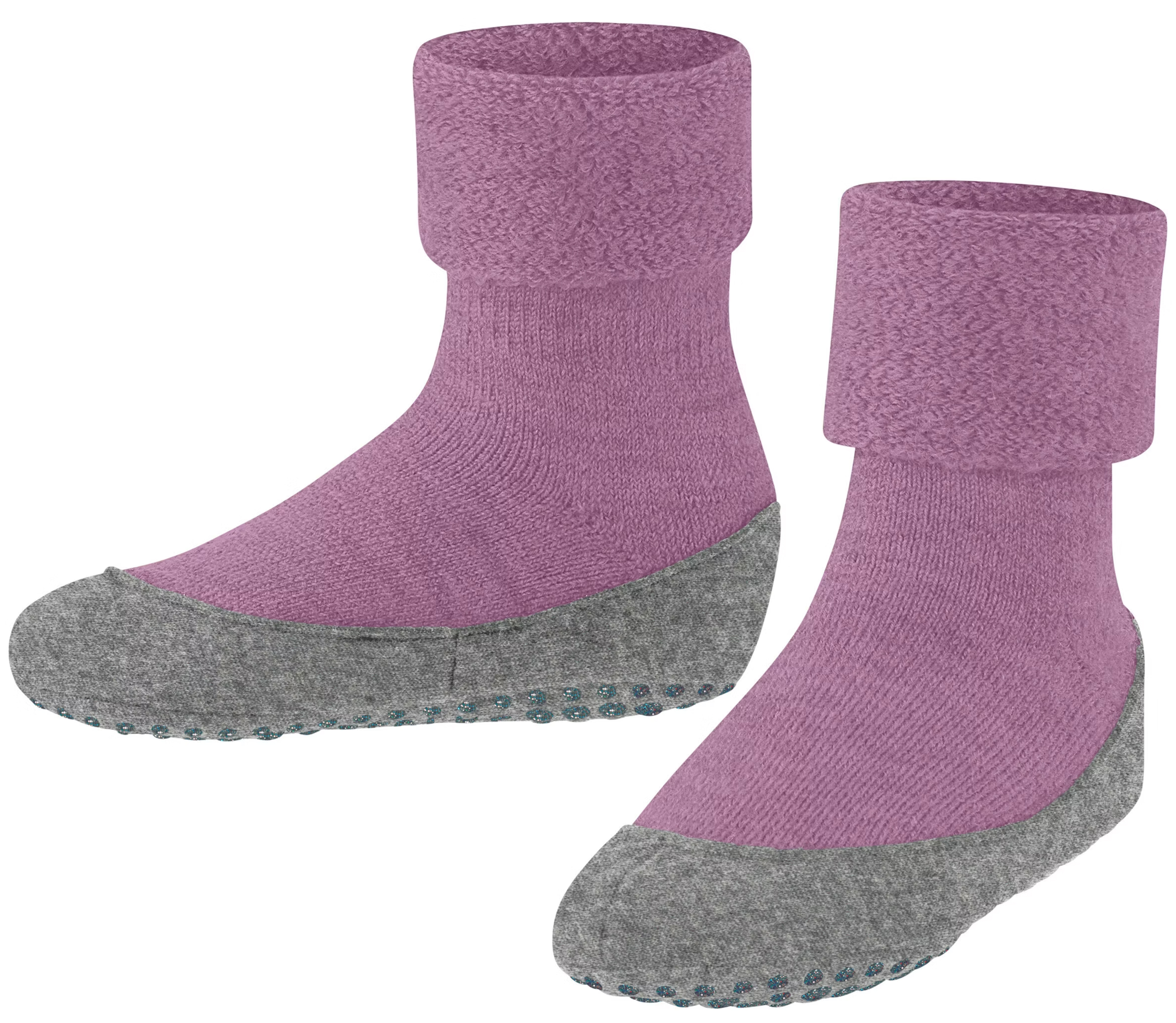 COSYSHOE rutschsicherer Hausschuh / Haussocke aus Wolle von FALKE in 8778 Blush / Altrose
