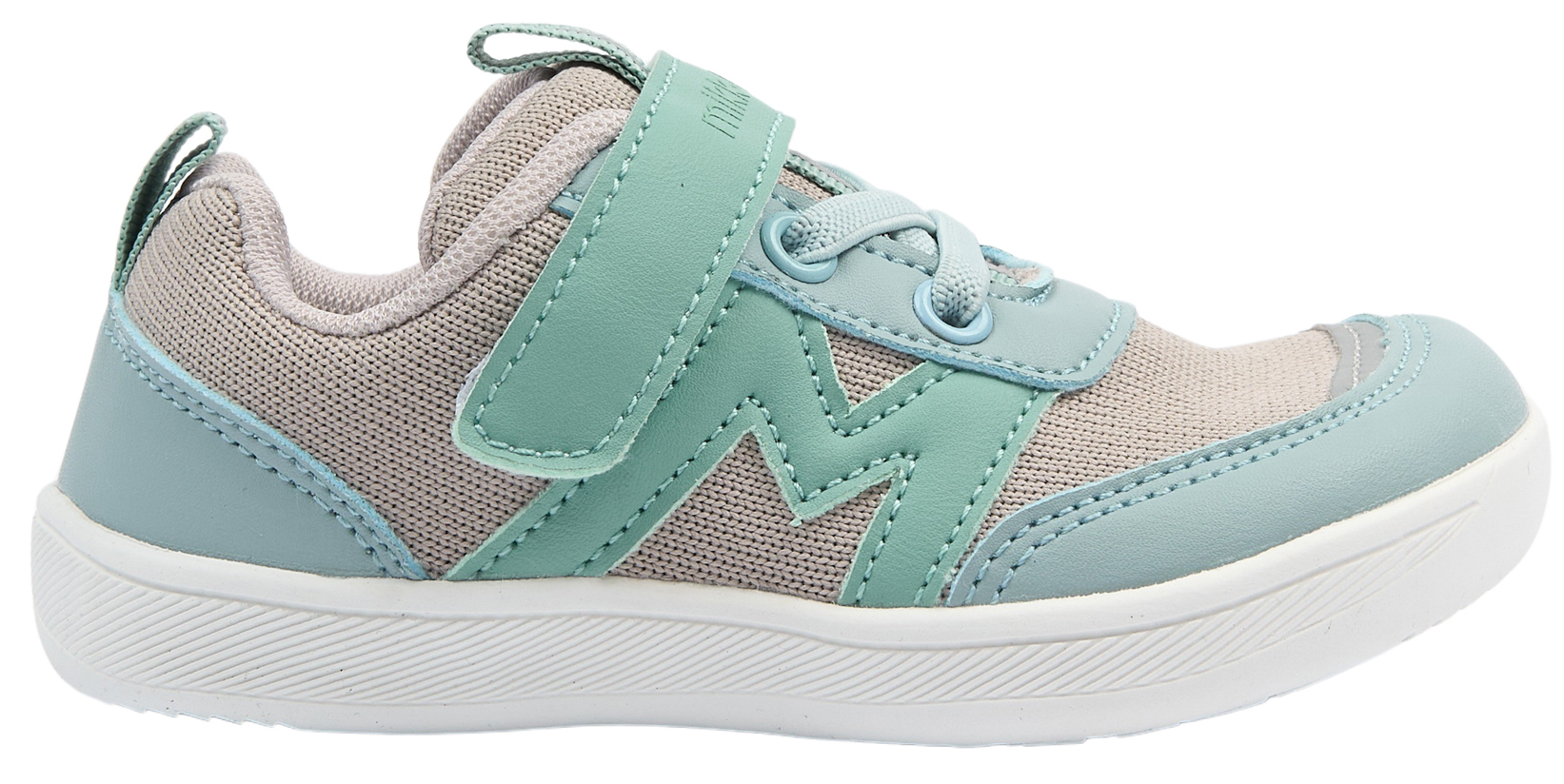 Barfuß Sneaker VEGAN Mesh Gewebe Non Marking Sohle *MIKK Line Barefoot* Mint / Beige 3014