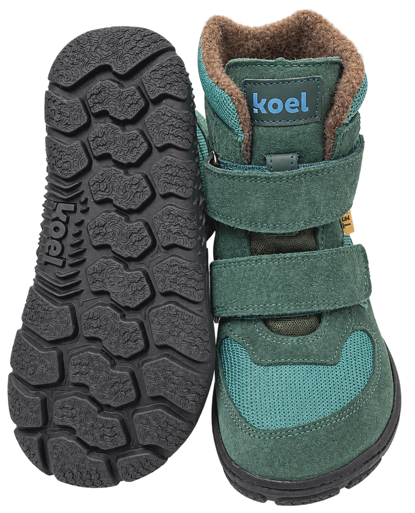 Trekking Stiefel mit Schurwollfutter / Waldkita von KOEL Barefoot * RYN Wool * Türkis 34T014.302