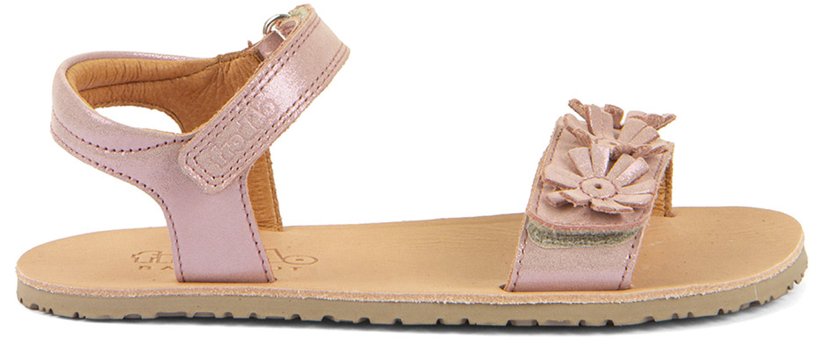Leder Sandalen mit Minimalsohle in Pink Shine von FRODDO Barefoot Flexy Flowers 3150289