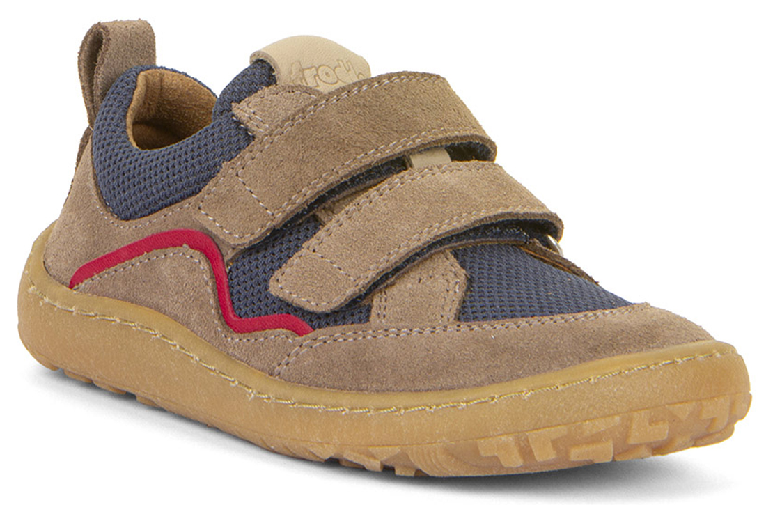 Mega flexible Sneaker *Barefoot Basic* Leder + Mesh Besatz in Beige / Denim v. FRODDO G3130260