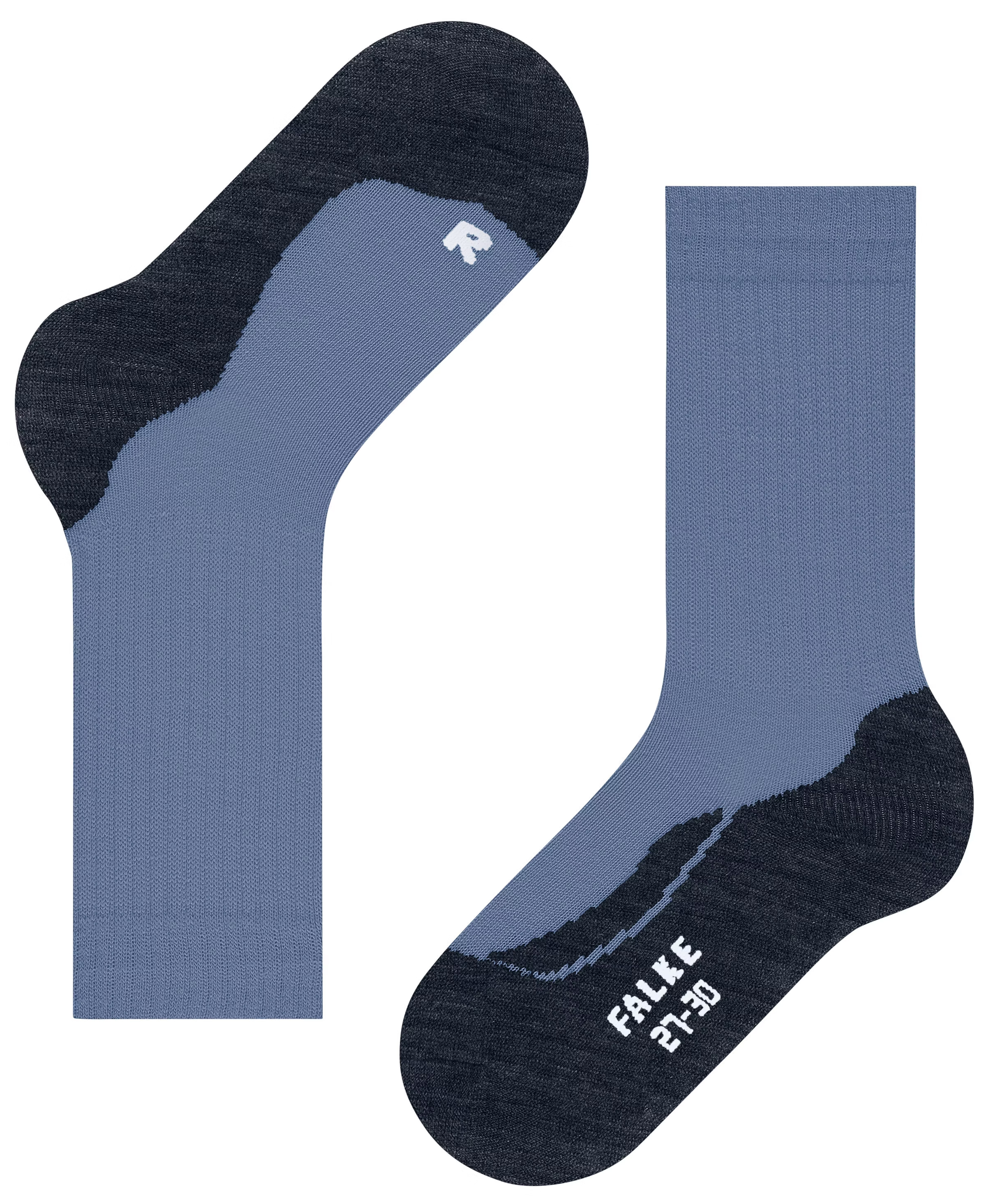 FALKE Active Warm in SMOKY BLUE Anatomische Rechts /Links Form Plüschsohle, Feuchtigkeitsabführend