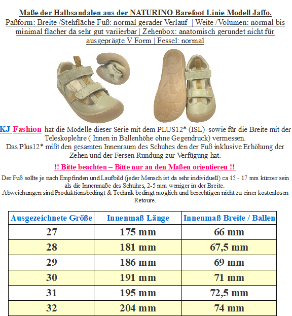 Halbsandalen / Barfußschuhe aus Leder in Stone Zucca von NATURINO Barefoot Modell Jaffo