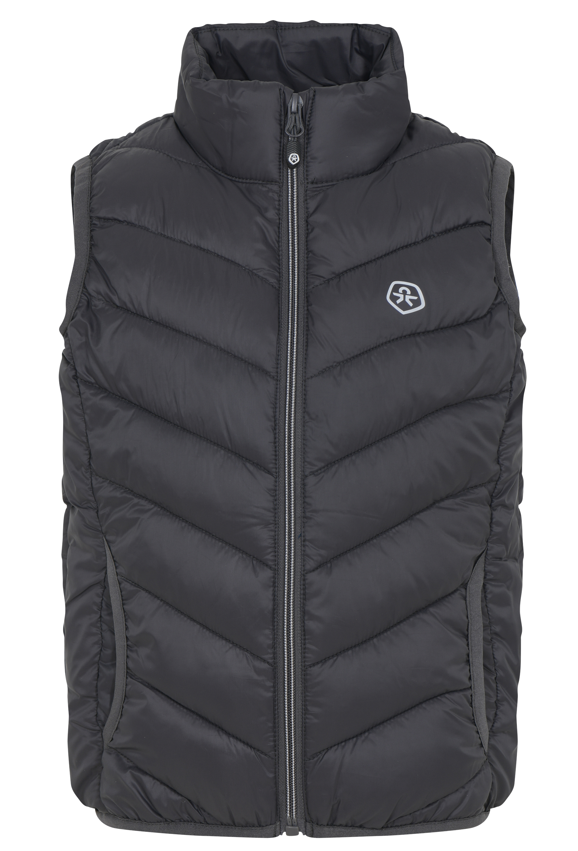 Leichtstepp Weste im Beutel packbar, ohne Kapuze in DKL Grau von COLOR Kids 5438